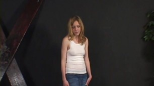 Cute slut auditioning, ends up in a BDSM session