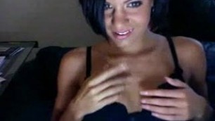 sexy girl strips and masturbates on webcam