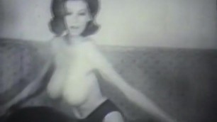 Pretty Pornstar Dances a Striptease (1960s Vintage)